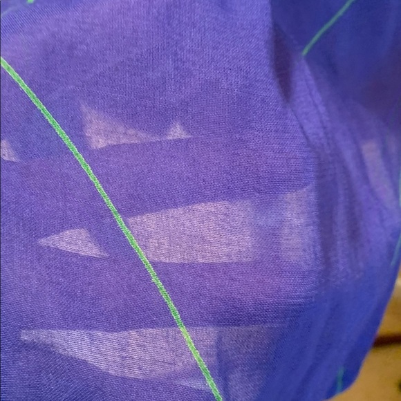 tru Vibrant Deep Blue Floral Casual Women’s Button Down short sleeved Shirt - Picture 10 of 10